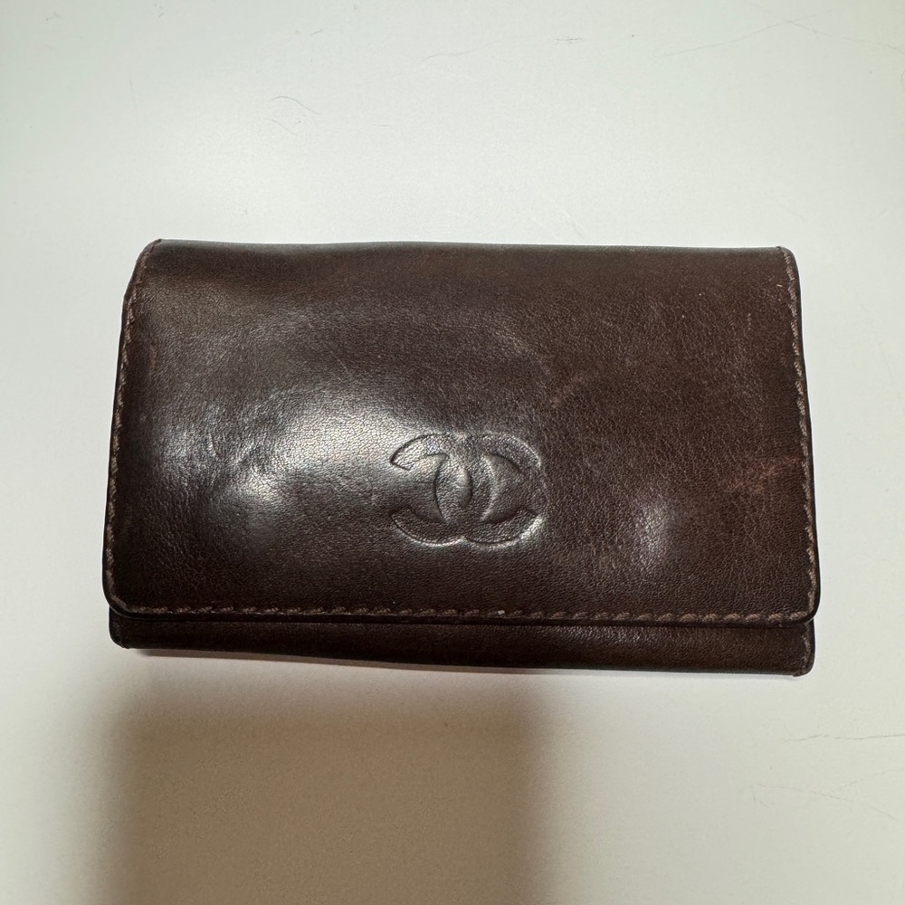 Chanel Vintage Brown Leather Key Holder